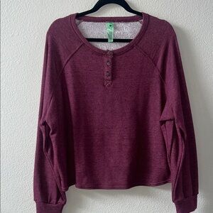 Honeydew USA Maroon Long Sleeve Top